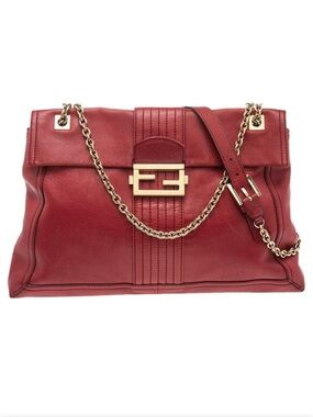 Fendi Leather Chain Strap Crossbody Bag